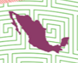 Mapa de México con tinta fotocromática visible bajo luz UV