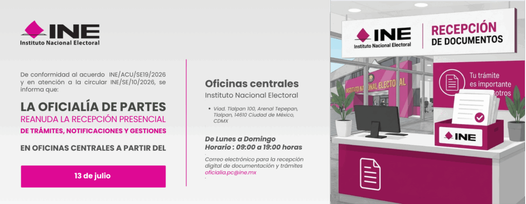 Banner de Oficialía de partes
